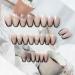 3D Glossy Extra Long Coffin Press on Nails - 24pcs Black Acrylic Medium Length Fake Nails with Glue - Full Cover False Nails for Women and Girls - Buy Online on GoSupps.com