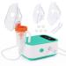 Hithinkmed compressor venerbler inhalation device set with mouthpiece and mask inhalator for children and adults fuzling inhalator for colds or asthma with extra nuisance accessories - green