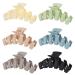 6 PCS Hair Clips  Strong Hold Matte Hair Clips  Large Claw Clips for Thick Hair  Extra Hair Claw Clips for Women Men  Nuetral Hair Clips  Non- Slip Cute Hair Clips  Modern Hair Accessories for All Hairstyles  Light color...
