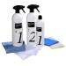 Professional bathroom sealing set with lotus effect nano sealing nanotol sanitary set with cleaner & protector + microfiber cloth for lime protection for shower cubes ceramics tiles-set XL "XL" is sufficient for 160 m