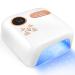 Linssy UV Nail Lamp 72W Professional UV LED Nail Lamp for Gel Nails Gel UV Led Nail Lamp with 4 Timer Setting and LCD Display False Nail Mode