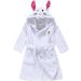 Feiliandajj Unisex Baby Toddler Fleece Bathrobe - Cute Animal Ears Hooded Coat for Boys & Girls (Ages 1-6) - Soft Terry Robe with Pockets in White - Buy Online on GoSupps.com