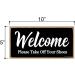 Welcome Please Take Off Your Shoes Wood Sign 5x10 - Home Decor Wall Art - Buy Online on GoSupps.com