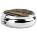 Egyptian Pharaonic Frescoes Portable Pill Box | 3-Compartment Mini Design | Travel-Friendly Black Metal Case - Buy Online on GoSupps.com