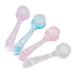Healifty 4 pcs facial cleansing brush manual horn brush massage soft hair long handle (random color)