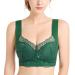 Plus Size Minimizer Women Seamless everyday BH Sexy Points BH with complete cover of wireless daily sports leisure bralette BHS (Color: Green Size: 52/120d)