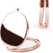 YCKMD Rose Gold Travel Purse Mirror Compact - Double Sided 2X & 1X Magnification Hand Mirror for Women - Metal Round Bohemian Design - Buy Online on GoSupps.com