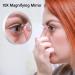 Milishow 10X Magnifying Mirror with Eyebrow Tweezers | Portable Travel Set for Facial Makeup | 3.5 inch Magnifier Mirrors for Women Men - Black & White - Buy Online on GoSupps.com