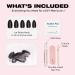 Glamnetic Boba Press On Nails - Opaque Black Short Almond Reusable Nails | 24 Nail Kit - Buy Online on GoSupps.com
