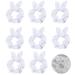 Mrriyai white hair tie scrunch 8 pieces of ponytail hair tie hair hair tie elastic hair tapes hair tie ladies rabbits rope for women and girls (white)