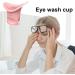 Eye Rinse Cup - Portable Eye Flush Kit Silicone Eye Washer | Soft Eye Bath Eye Cleaner Cup with Scale for Eye Washing Refresh and Clean Tired Eyes Pink - Buy Online on GoSupps.com