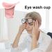 Buy Silicone Eye Flushing Cup - Soft Eye Washer for Gentle Cleaning | Ideal for Men & Women | Pink Eye Rinse with Scale - Buy Online on GoSupps.com