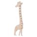 Wooden giraffe vertical meter CM Medium beige