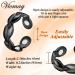 Vicmag Women Adjustable Copper Magnetic Rings - 2PCS 7X Magnets, 3500 Gauss, Pure Copper, Leaf Black - Jewelry Gift Box Included - Buy Online on GoSupps.com