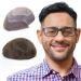 Lordhair knotless toupet for men skin just injected top front human hair system base size 8x10 inch light medium density men hair part