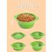 CFMOUR 2-Pack Collapsible Dog Bowls - Double Grip Portable Water Bowls for Traveling - 650ml Lime Green (No Plastic Rim) - Buy Online on GoSupps.com