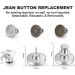 Adjustable Reusable Jean Buttons Set | Metal Pants Button Replacement - 12 Sets | No Sew, No Tools Required | Instantly Tighten Loose Jeans - Buy Online on GoSupps.com