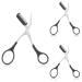 Ey brow shears with comb precision eye brew trimmer scissors eyebrow trim scissors with comb non-slip finger handles hair removal eyebrow scissors for men and women 3 x black