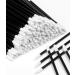 Lip brush disposable 300 pack lipstick brush - Weddhuis disposable brush microbrush chopsticks eyelash applicator Micro Brush care set for Halloween Christmas black