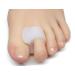 ZenToes Gel Toe Separators for Overlapping Toes, Bunions, Big Toe Alignment, Corrector and Spacer - 4 Pack (White)