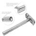 Premium Chrome Long Handle Butterfly Safety Razor Kit for Men Double Edge Shaver with Leather Case & Stand | International Shipping Available - Buy Online on GoSupps.com