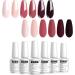 Vishine Gel Nail Polish KIT 6 Colors - Misty Pink & Midnight Rose Series Pastel Pink Wine Tone Home Nail Art Salon Gel Manicure Set - Buy Online on GoSupps.com