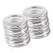 AchNau Curtain Grommets 1-9/16" Inner Dia Silver Plastic Pack of 16