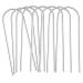 Heavy Duty Trampoline Stakes Anchors High Wind Stakes U- Shaped Sharp Ends Ground Anchor Galvanized Steel 11.8inch Safety Stakes for Soccer, Tents and Garden Decorations silver