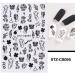 JMEOWIO Abstract Nail Art Stickers - 8 Sheets, Self-Adhesive Decals for Nail and Body Art - Black and White Design Supplies - Buy Online on GoSupps.com