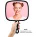 Nicole Fantini Professional Salon Large Handheld Mirror - Wide Angle Barber Hairdressing Makeup Mirror in Black - Buy Online on GoSupps.com