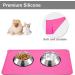 Moacc Silicone Feed Mats for Dogs & Cats - Slipproof Waterproof Pet Food Mats - Pink 54x38cm - Buy Online on GoSupps.com
