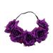 Demarkt flower wreath flower headband flower crown flower hair wreath hairband flower ladies headdress purple
