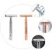 PACKOVE Manual Razor Set - 2PCS Double Safety Metal Shaver for Body & Back Hair - Rose Gold & Silver - Buy Online on GoSupps.com
