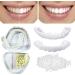 Frenzify 2 pairs of false teeth dentures for upper