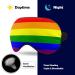 Rainbow LGBT Pride Flag Sleep Mask - Adjustable Eye Cover for Sleeping and Travel - Buy Online on GoSupps.com