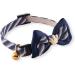Necoichi Regal Crown Cat Collar in Navy - Premium Quality Feline Accessory - Buy Online on GoSupps.com