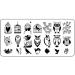 Set of DIY Stainless Steel Image Stencils - Cartoon Pattern Nail Stamping Plates | Style 04 - Buy Online on GoSupps.com