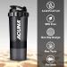 ACUNA Protein Shaker Bottle 600ml - 3-Layer Twist Off Cups - Steel Mixing Ball - Easy to Clean - Gym & Sports Shaker Bottle (Black) - Buy Online on GoSupps.com