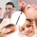 Eyebrow Eyelash Brush Dual Comb Eyebrow Brush Beauty Makeup Tool with Wooden Handle Black Eyebrow brush - Buy Online on GoSupps.com