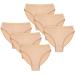 Hicarer 6 Pieces Dance Ballet Briefs Mid Rise Waist Panty Women's Activewear Briefs Gymnastics Underpants for Women and Girls (Adult 170) Nude