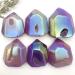 Gems for Decoration Natural Aura Electroplating Geode Agate Point Cluster Raw Quartz Polished Decoraction Decor s Aura Crystal - Buy Online on GoSupps.com