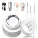 Erinde Silver Chrome Nail Polish with 3 Brushes Metallic Nail Varnish Nail Painting Kit Nail Art Polish DIY Nail Manicure Kit for Women Glossy Soak off UV/LED Mirror Effect High Shine White