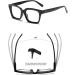 Hubeye Retro Oversized Large Frame Reading Glasses | Blue Light Blocking Computer Reader 1.00 Dioptres | Square Fashion Oprah Style for Women Men | Black - Buy Online on GoSupps.com