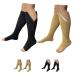 2 Set Open Toe 20-30 mmHg Compression Leg Calf Swelling Zipper Sock (2 Pairs Mix 3X-Large) 2 Pairs Mix 3X-Large