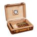 Humidors Portable Stylish Cigar Box Portable Cigar Leather Lightweight Cigar Box 30 Pcs Capacity Suitable for Business Travel Brown 27*20*8.5cm