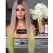 BGHJUE Wig Three-Color Gradient In Long Straight Hair Wigs
