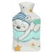Bear Hot Water Bottle With Cover Plush Bed Bottle Hand Warmer For Adults And Children 26.5X15.3cm