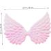 Operitacx 12pcs Miniature Angels Wings Shiny Angel Wing Jeans Embroidered Crown 3d Cloth Pink Heart-shaped Pink 9.00X6.00X0.10CM - Buy Online on GoSupps.com