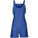 WILLBEST Women's Casual Dungarees Summer Overalls Jumpsuits Short Sleeve Straps Straight Wide Leg Long Pant Romper with Pockets 845-oyvsw-5-blue M - Buy Online on GoSupps.com