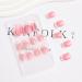 Buy Square Press on Nails - Luxurious Rhinestone Short Fake Nails with Apricot Design | 24 Pcs Glossy Nude Artificial Nails for Women - International Shipping Available - Buy Online on GoSupps.com